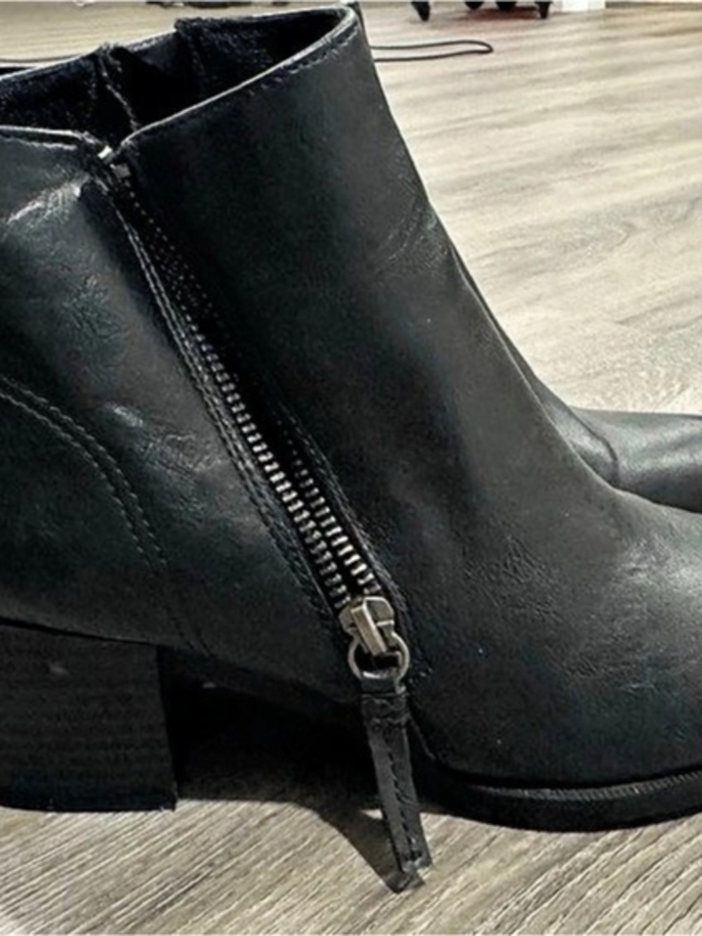 LifeStride Black Ankle Boots Block Heel